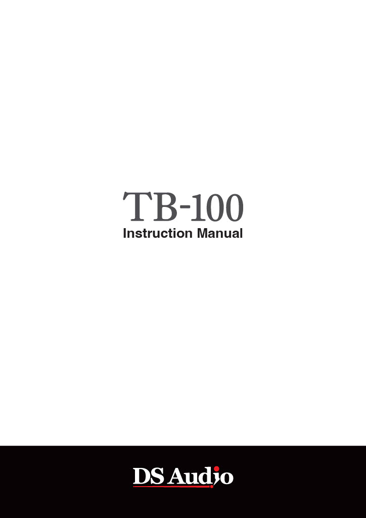 TB-100 Instruction manual